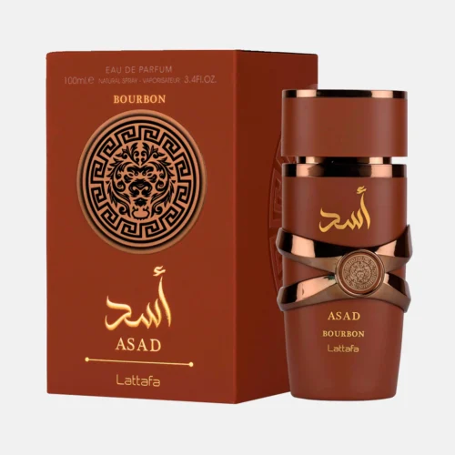 Frasco do perfume oriental masculino Asad Bourbon Lattafa EDP 100ml