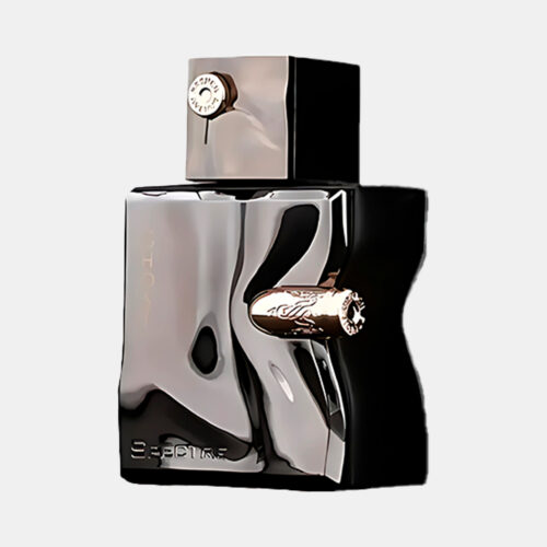 Frasco do Perfume Fragrance World Ghost Spectre French Avenue Eau de Parfum 100ml masculino em embalagem escura com detalhes metalicos.